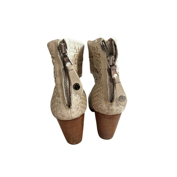 RAG & BONE Off White Woven Leather Ankle Boots Size 39.5 / 9.5 - Picture 12 of 12
